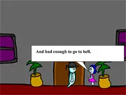 Ghost Motel 2 free online game, spooky point-and-click adventure, Joseph meets a demon, find a job