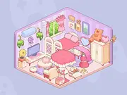 A beautifully decorated virtual bedroom in the Dreamy Room game, showing pastel walls, cozy bedding, and whimsical decorations.