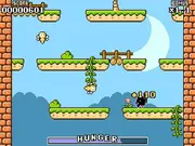 Infinite Hunger free online arcade platformer game, black cat eating enemies, keyboard controlled
