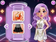 Three stylish superhero girls posing in their custom outfits for the Fashion Heroes Academy dress-up game.