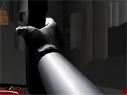 Unmerciful free first-person shooter game screenshot, showing an intense combat scene with a crosshair focused on an enemy's head