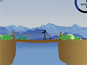 Screenshot of Skyisland Zombie Shooter online game showing a character with a weapon defending a floating island against a wave of incoming zombies.