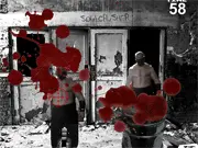 Operator Nothing to Lose intense shooting game screenshot, showing a target area partially obscured by blood splatters that need to be wiped away