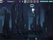 Bombardment strategy game screenshot, play free online physics puzzle, air bombardment to eliminate aliens, 30 missions, PlayArcadeHub