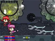 Evolution of Magic 2 free turn-based RPG game screenshot, showing a team of fantasy characters in combat against an enemy, with skill points menu visible