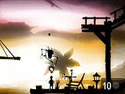 Skinny free online silhouette platformer game with grapple hook