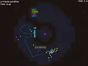 Blipzkrieg game screenshot showing digital troops moving through a maze toward a portal while capturing power stations, free online strategy game