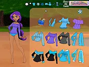 Jasmine Dressup free online game, dress up the princess in modern blue clothes, royal fashion game on PlayArcadeHub
