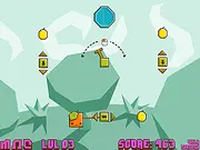 Play Orange Gravity 2 Level Pack free online, physics puzzle game, rope cutting game, collect yellow acid fruit on PlayArcadeHub