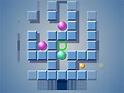 Play Mazego online free action puzzle game on PlayArcadeHub, set traps to escape the glowing balls, high score game