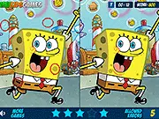 SpongeBob Differences online puzzle game screenshot – spot the changes between pictures