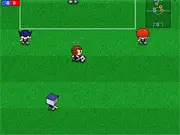 Power Soccer free online arcade football game, player scoring goals against a timer