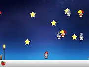 Star Gifts Arcade free action online game, collecting stars, hitting flying animals from above, high score game