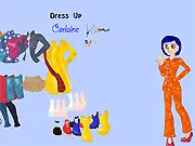 Coraline Dress Up free online character customization game screenshot on PlayArcadeHub