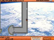 The Cakewalk Challenge game screenshot, showing a little character balancing on a narrow path with a mouse cursor.