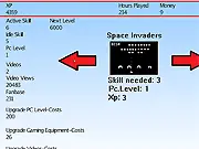Idle Pro Gamer free online clicker simulation game screenshot on PlayArcadeHub