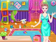 Play Mommy Chloe Playdate Prep free online simulation game, tidying the room, baby care, modern mommy dressup