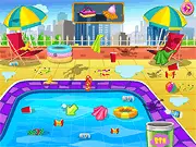Play Summer Part Time Jobs free online dress-up and simulation game, choosing nice summer clothes, finishing summer tasks