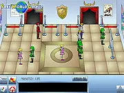 Close-up image of two colorful, detailed beetles preparing to race or fight in the online simulation game The Evolution