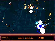 Play Humanoid Space Race online, a free high score arcade shooter game with power-ups and boss battles