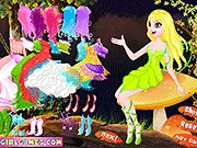 Night Forest Spirit dress-up game screenshot of a magical female spirit in an ethereal gown