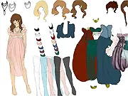 The Wicked Devil Bunny Dress Up Girl character in a sophisticated gothic outfit with devil horns and bunny ears in the free online fashion game
