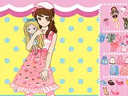 Screenshot of Miss Puppet Lolita free online dress-up game featuring Lolita fashion and puppets on PlayArcadeHub