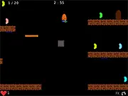 Play Mining for Jellybeans free online platformer game, collect candy and avoid fire enemies