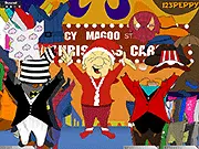 Screenshot from Mr. Magoo Dress Up game showing the character being styled with a funny hat and unique clothes, free online cartoon dress-up game.