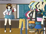 Haruhi Suzumiya Adventure free online anime fan game, SOS Brigade characters, play Haruhi Suzumiya