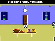 Screenshot of Hidden Document Quest point-and-click game showing a room with many objects to search.