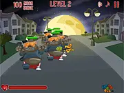 Undeadified X free online zombie defense game screenshot, clicking to blow up the living dead on PlayArcadeHub