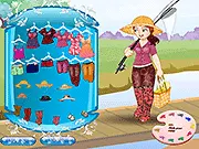Play Fishing Girl Dressup free online, customize fisher girl fashion game, virtual makeup and clothing on PlayArcadeHub