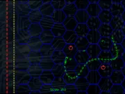 Cyber Snake 360 free online game, classic snake game with 360 movement, arcade game, collect apples