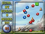 Screenshot of the Gem Math online game board showing numbered gem tiles and a target goal number for addition