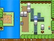 Lost Galaxy TopDown Puzzle Adventure game screenshot showing the character Tim surrounded by hostile aliens and robots