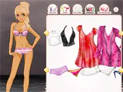 Swimsuits and Coverup free online styling game featuring a girl in a beautiful swimsuit and coverup | Perfect summer fashion game