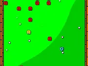 Plant Life free game screenshot, player character as a plant fighting geometric unhappy blocks, online action-puzzle gameplay