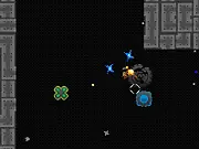 Tantalus retro shooter game screenshot, top-down spaceship firing at enemies in a maze, free online arcade game action