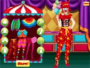 Play the free online Colorful Clown Dress Up game, applying makeup and designing costumes