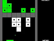 The paddle hitting the ball to destroy colored bricks in the free online retro breakout game Battlenoid