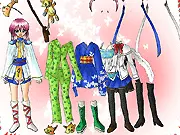 Yuriko Dress Up free online game screenshot, showing the versatile character Yuriko styled as both a warrior and a student to showcase her adaptability.