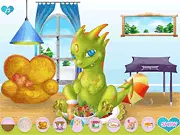Dragon Home Cleaning free online game, tidying up a messy dragon's room