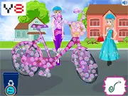 Play Princess Bicycle Cleaning free online game, wash and decorate princess's dirty bike, creative makeover game