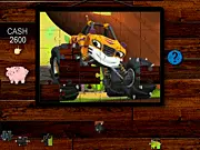 Cartoon Jigsaw free online puzzle game for kids on PlayArcadeHub with colorful cartoon images and puzzle pieces