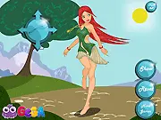 Outdoor Girl Dressup free online game screen, showing the character Penelope ready to be dressed in stylish outdoor clothes for a fashion game