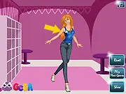 Casual Girl Dress Up free online game screen, showing a girl model and a selection of casual clothing and accessories for a fashion game