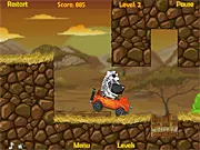 Safari Time 2 free online physics puzzle game, zebra crossing difficult terrain
