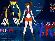Play Sailor Scouts Dress Up free online game, customizing magical girl characters in sailor uniforms and accessories