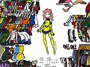 Retro Girl Dress Up free online game image, showcasing a character in a stylish vintage outfit with bold colors and retro accessories.